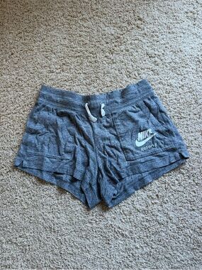 Nike Women’s Heather Gray Athletic Lounge Shorts with Drawstring